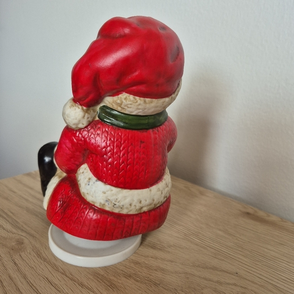 Vintage 1987 Collectible Rotating Christmas Winding Santa Music Box 7" - Picture 9 of 11